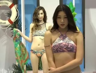 Warm sizzling Warm Taiwanese models in cool swimsuits