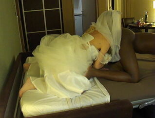 Bride asslicking Ebony Bull