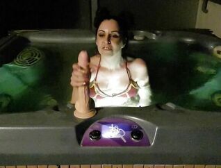 I have fun with hefty ejakulation faux-cock in a jacuzzi